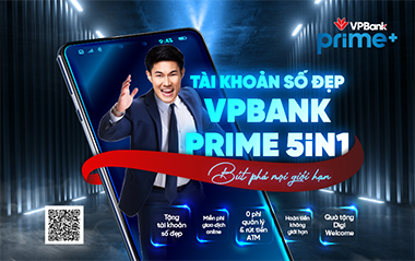 Gói Tài khoản số đẹp VPBank Prime 5in1