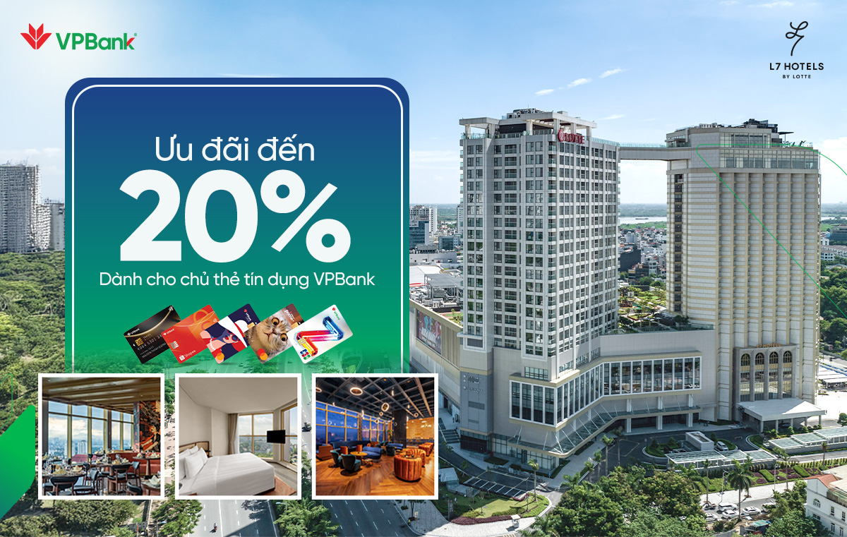Tận hưởng kì nghỉ cùng thẻ tín dụng VPBank tại L7 West Lake Hanoi By Lotte
