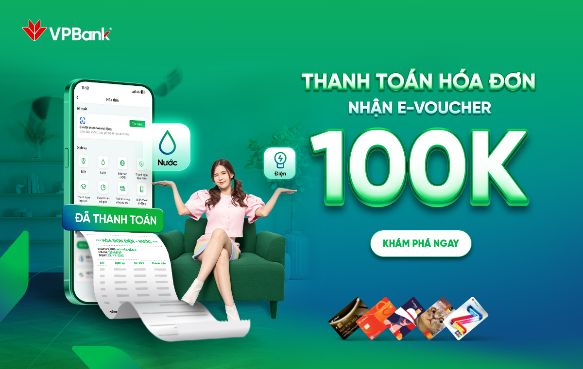 Thanh toán hóa đơn – Nhận E-voucher liền tay
