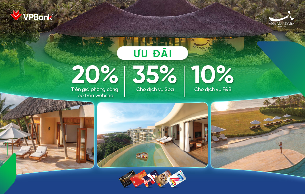 Du lịch nghỉ mát với ưu đãi đến 35% tại Ana Mandara Cam Ranh