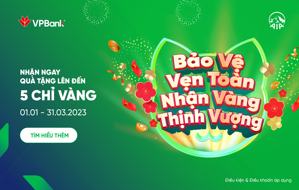 Bảo vệ vẹn toàn, nhận vàng thịnh vượng khi tham gia bảo hiểm AIA tại VPBank