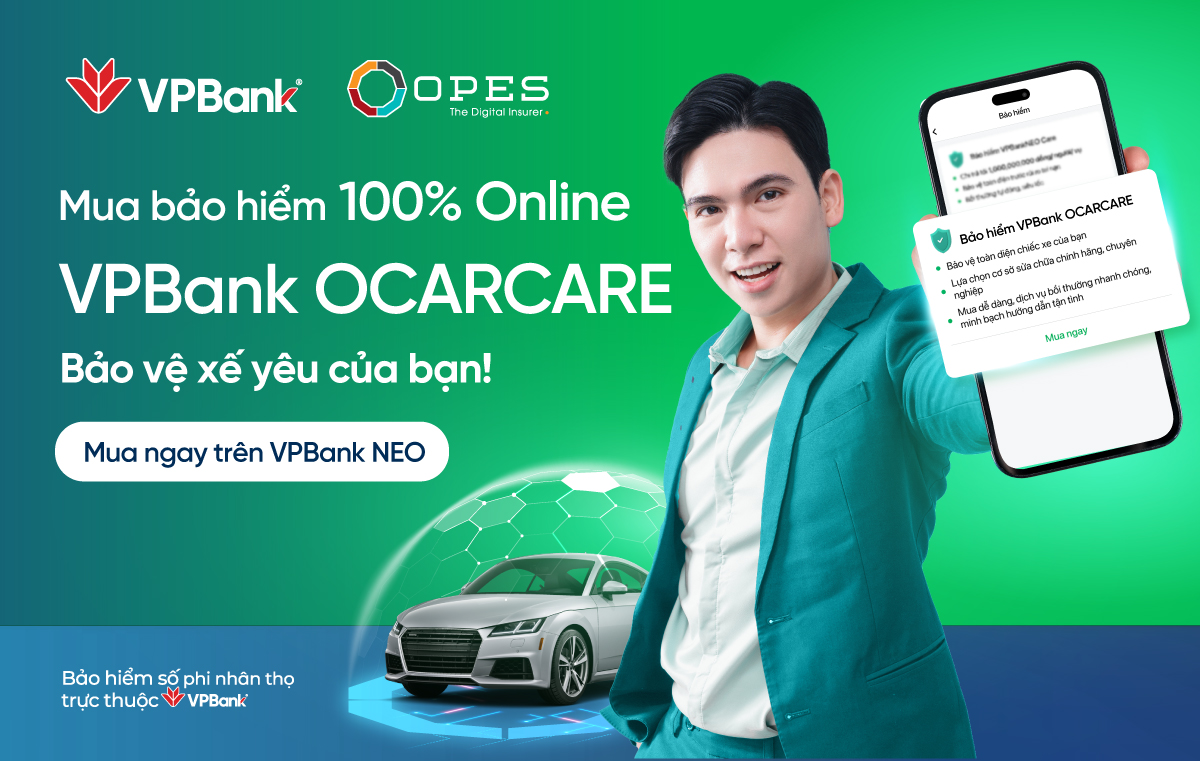 Bảo hiểm ô tô VPBank OCARCARE lần đầu ra mắt trên VPBank NEO