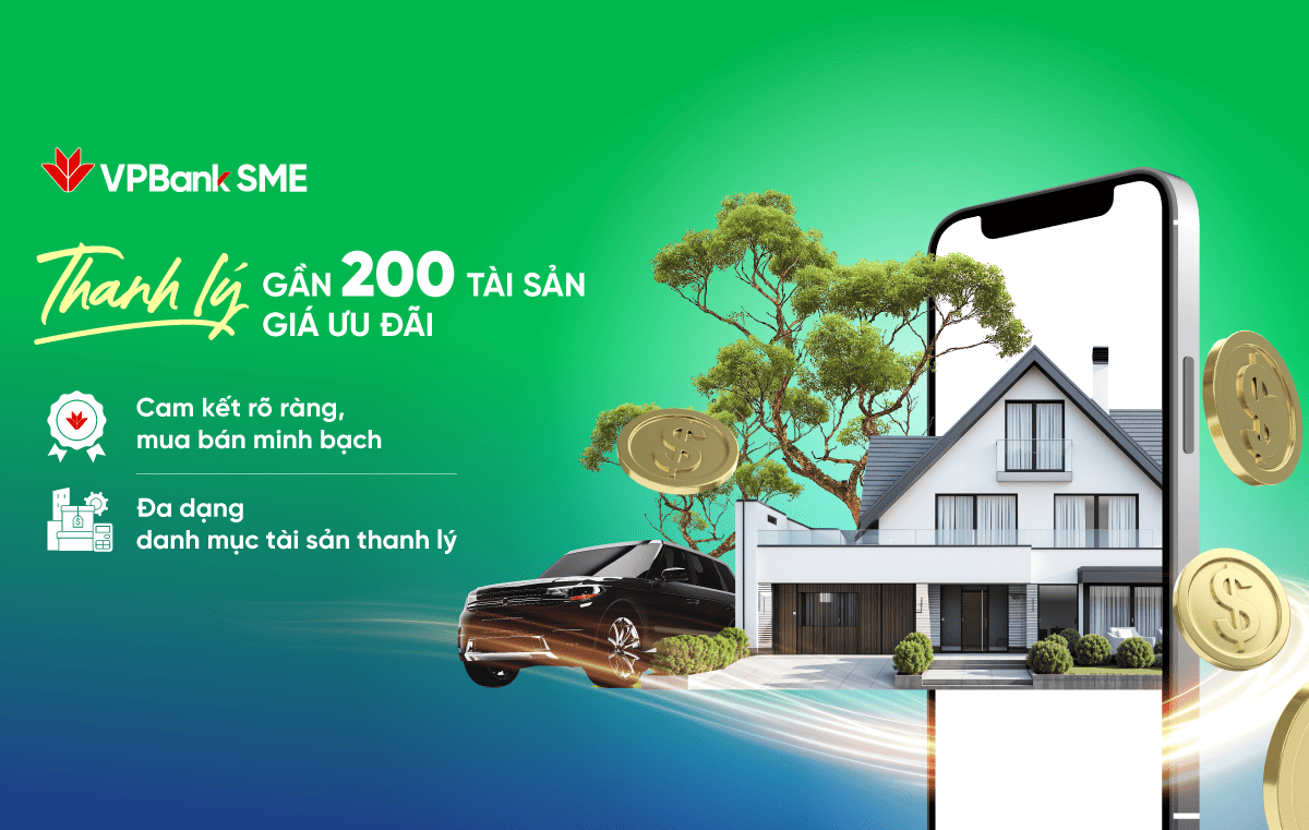 Thanh lý gần 200 tài sản giá ưu đãi